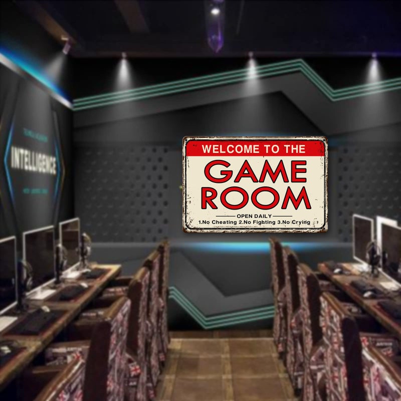 CWEIDP Video Game Room Accessories and Decor Retro Arcade Tin Signs Billiard Theater Powder Room Wall Decor Home Gaming Art Poster Gamer Decorations 8×12 Inch - Image 3